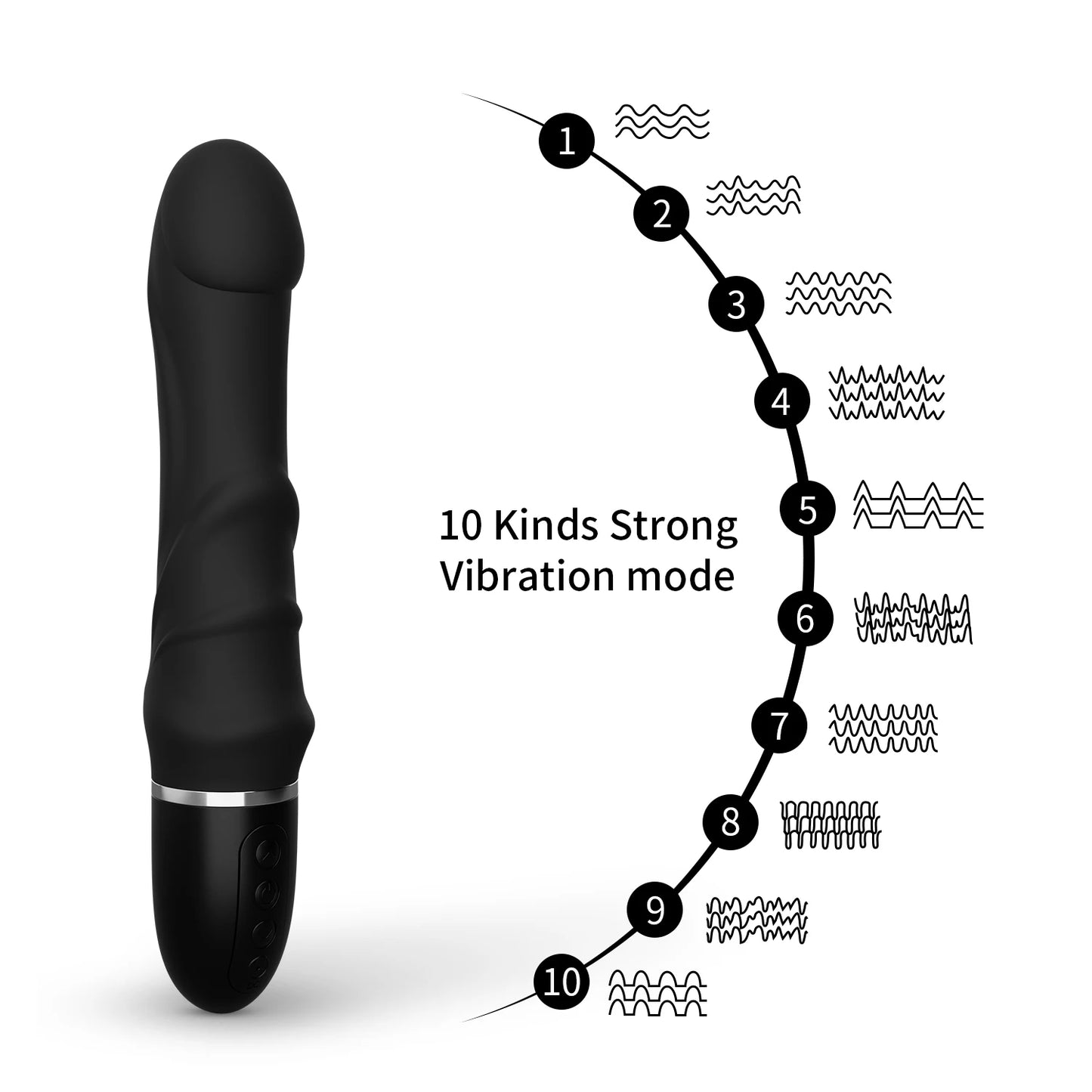 Soft Silicone Vibrator Dildo - Sex Toys for Women