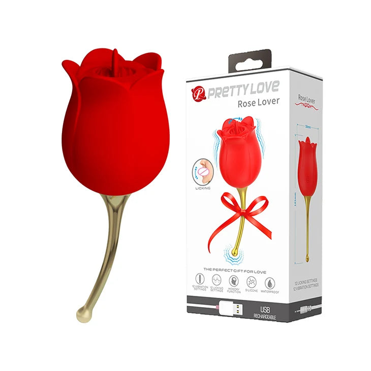 Pretty Love Rose Lover Vibrating Clitoral Licker - Sex Toys For Women