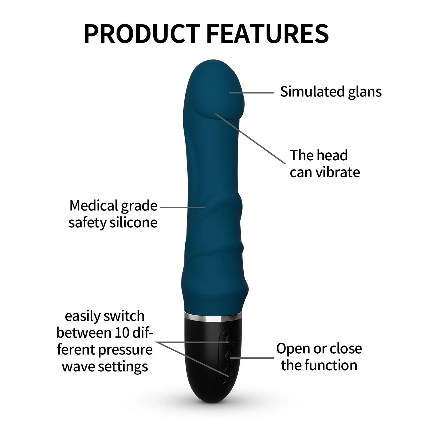 Soft Silicone Vibrator Dildo - Sex Toys for Women